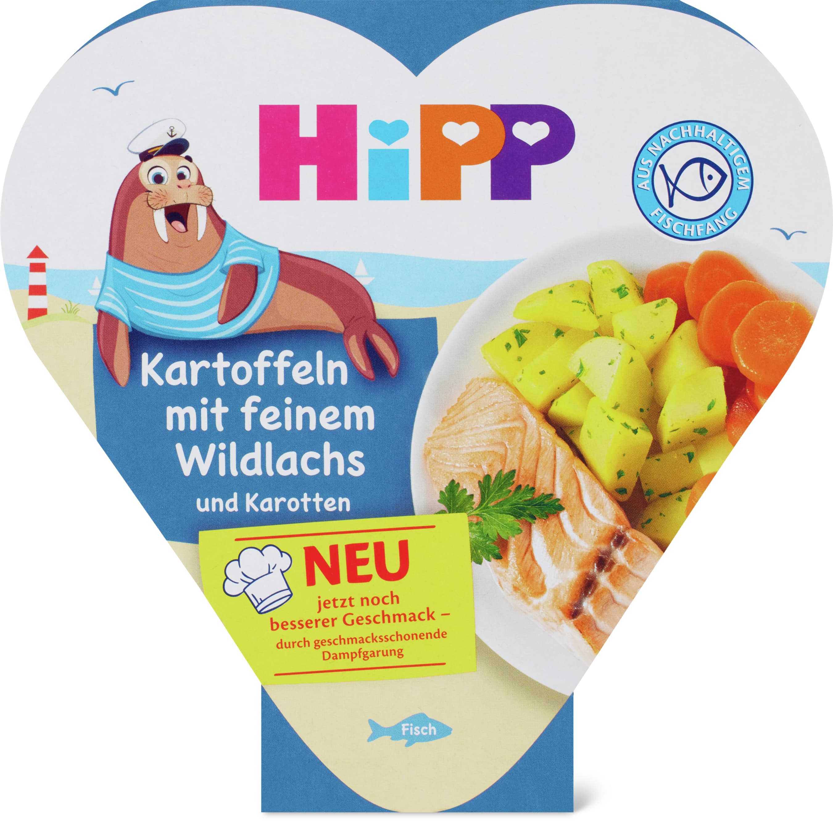 Hipp Pommes de terre au saumon sauvage et carottes Bio, dès 1 an 250g